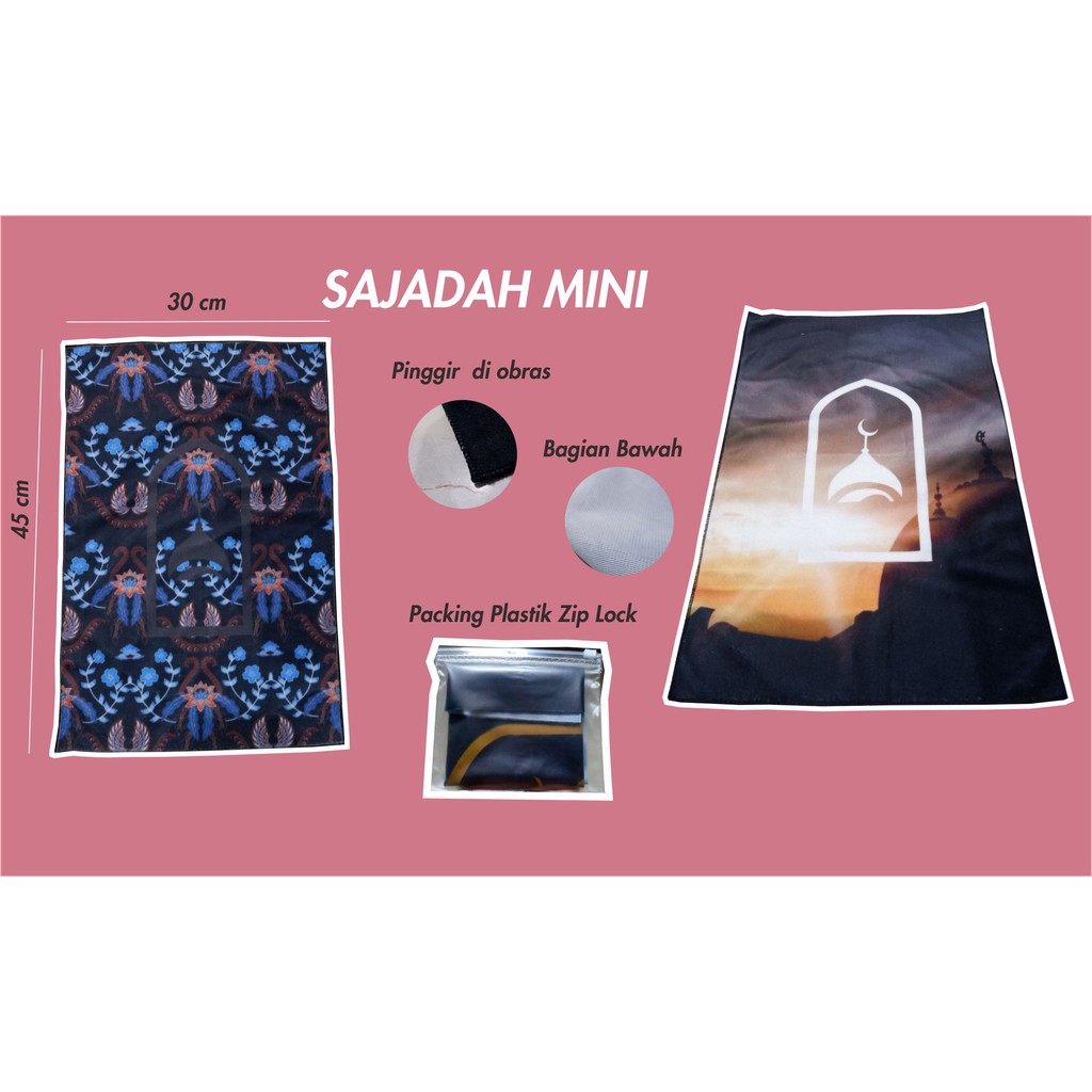 Sajadah Mini Untuk Alas Sujud Sajadah Kepala Sajadah Mini Sejadah 02