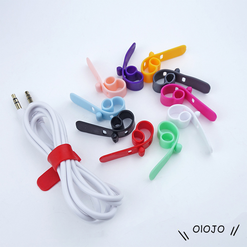 Aksesori Penggulung Kabel Silikon USB Jalur Data Earphone Mouse Keyboard Kabel Pemegang Kabel Pelindung Pengisian Pengisi Daya Kawat Organizer-ol