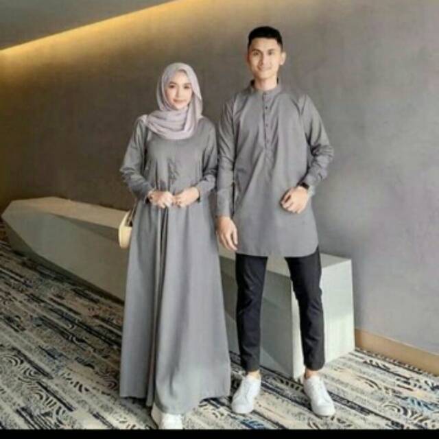 Gamis couple / gamis pasangan / bahan toyobo