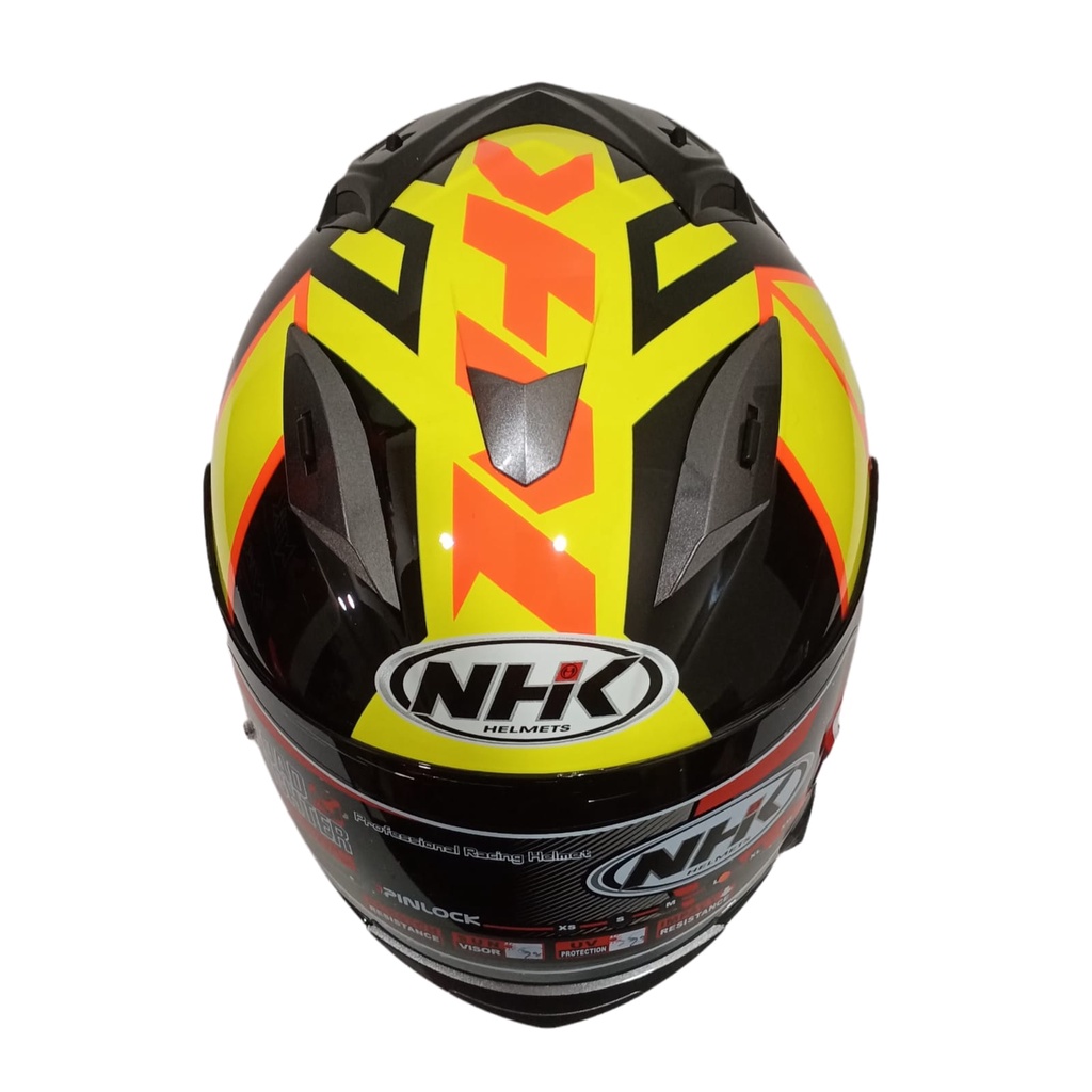 HELM FULL FACE NHK MOTIF RACE PRO BIOS BLACK ORANGE GLOSSY