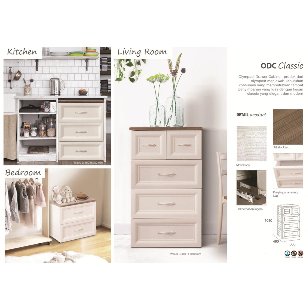 Lemari Plastik Lemari Serbaguna PLASTIK DRAWER CABINET 