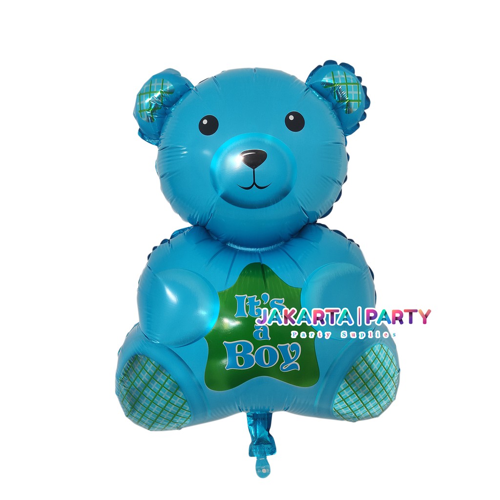 Balon Foil Bear biru Baby boy / Balon Baby Shower / Balon Its a boy