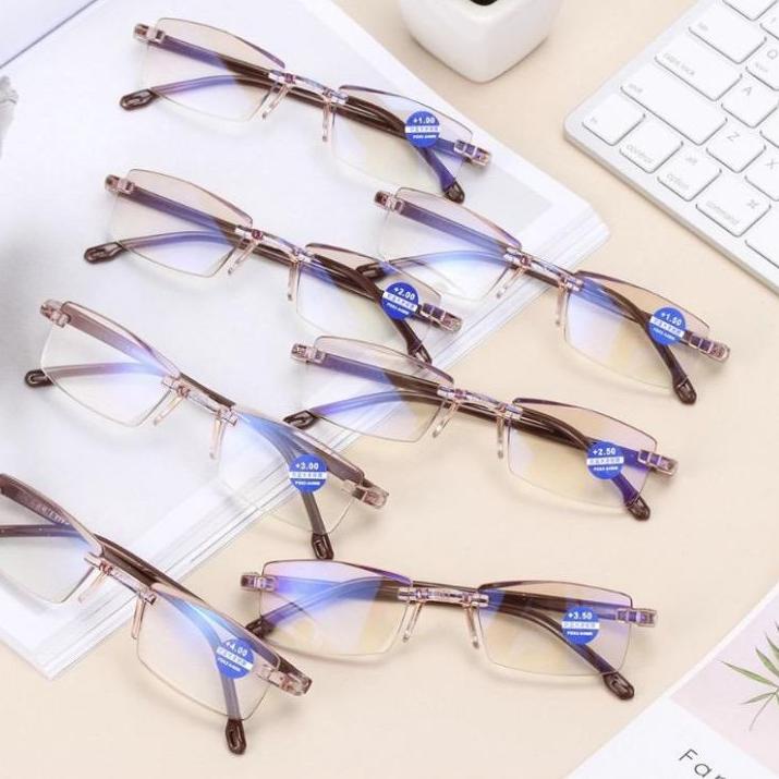 Terlaris.. Kacamata Baca Blueray ukuran +100 +150 + 175 + 200 + 250 + 300 | Kacamata Plus Baca bluer