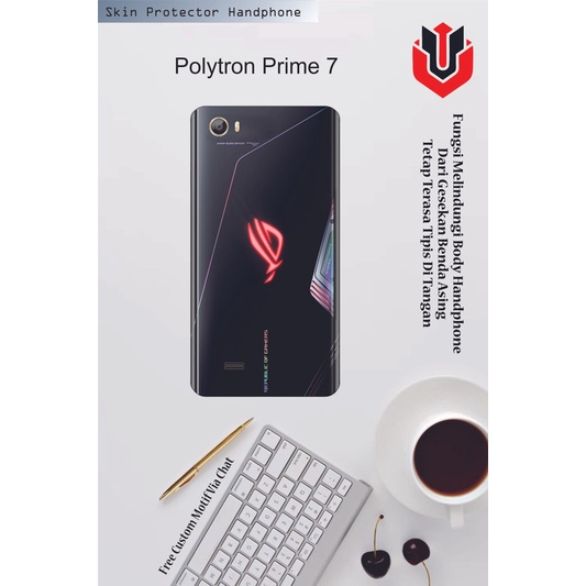 Isi 2pcs Garskin Hp Polytron Prime 7 Motif rwr - Free Custom Motif via Chat