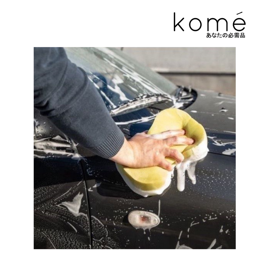 Sponge Busa Cuci Mobil Motor Piring Kuning 8 Busa Foam Wash Tebal Spon