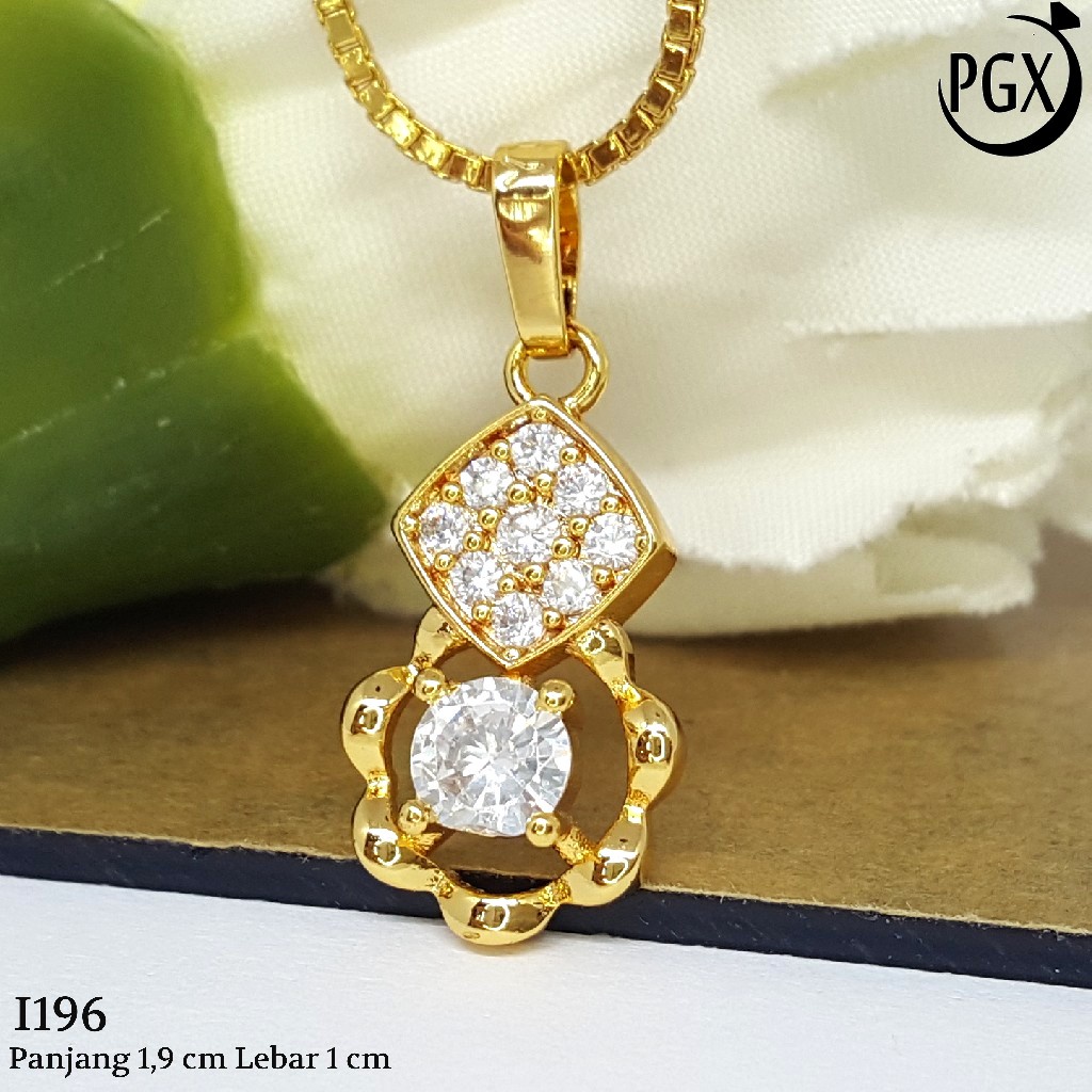 PGX Liontin Kalung Xuping Wanita Perhiasan Lapis Emas Aksesoris Fashion - I196