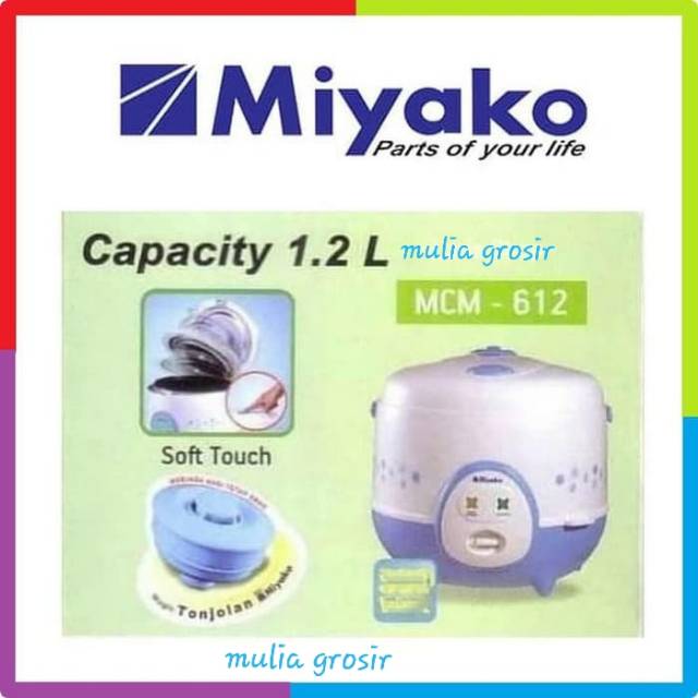 Magic Com Miyako 1.2Liter 3in1 MCM 612 / 512 C