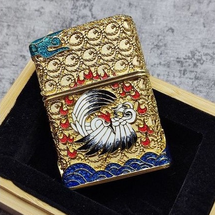 Zippo Jacket Crane Gold Limited Edition Original