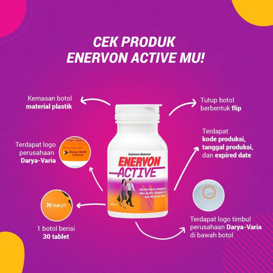 Enervon Active Isi 30 Tablet Multivitamin dan Daya Tahan Tubuh