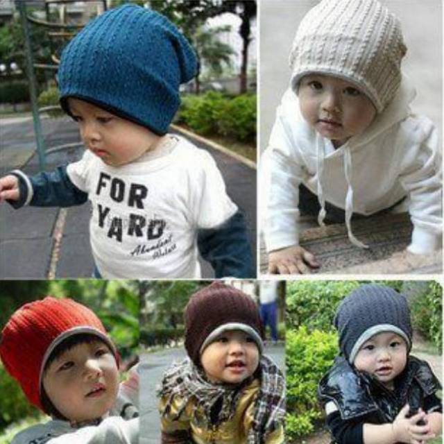 Mj hat / topi kupluk bolak balik / kupluk bayi dan anak