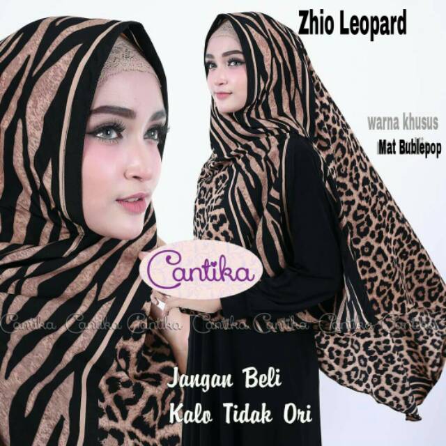 Khimar Zhio Leopard Ori Cantika/Kerudung/Hijab