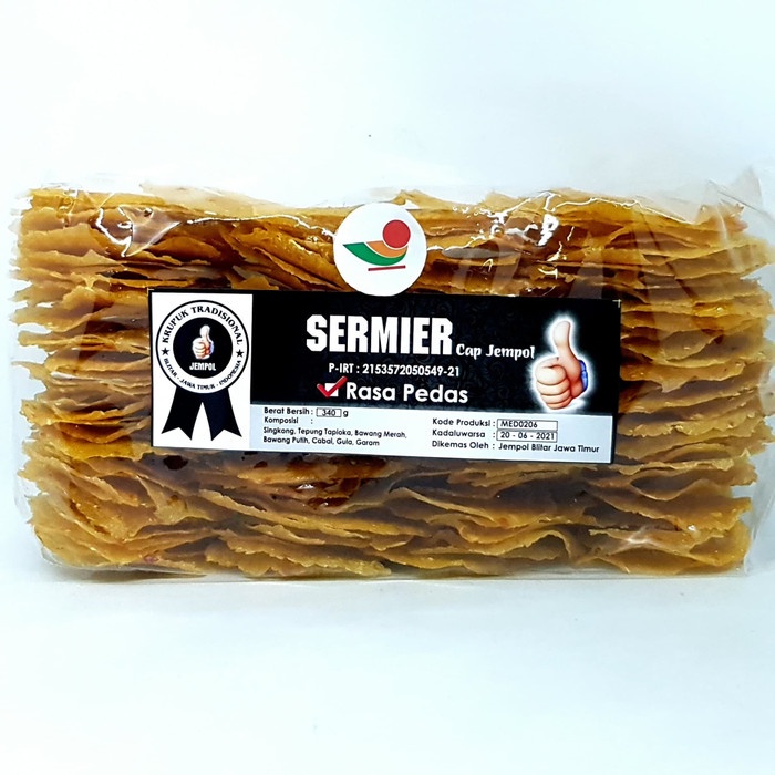 

JEMPOL KRUPUK SERMIER PEDAS MENTAH 340gr KERUPUK SAMILER PEDES SPICY KHAS ASLI BLITAR