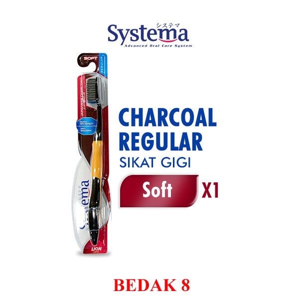 Systema Sikat Gigi Charcoal Regular Head