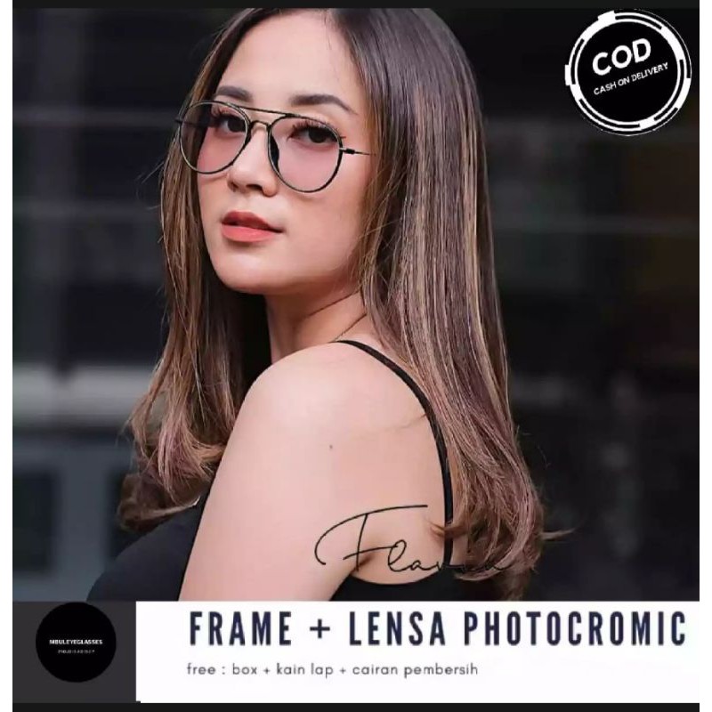 Paket kacamata 2191 + lensa photocromic