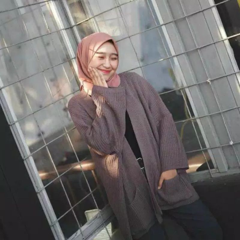 Syasweater -  LOCCY CARDY Cardigan Rajut Wanita Kardigan Tebal Oversize XL-5