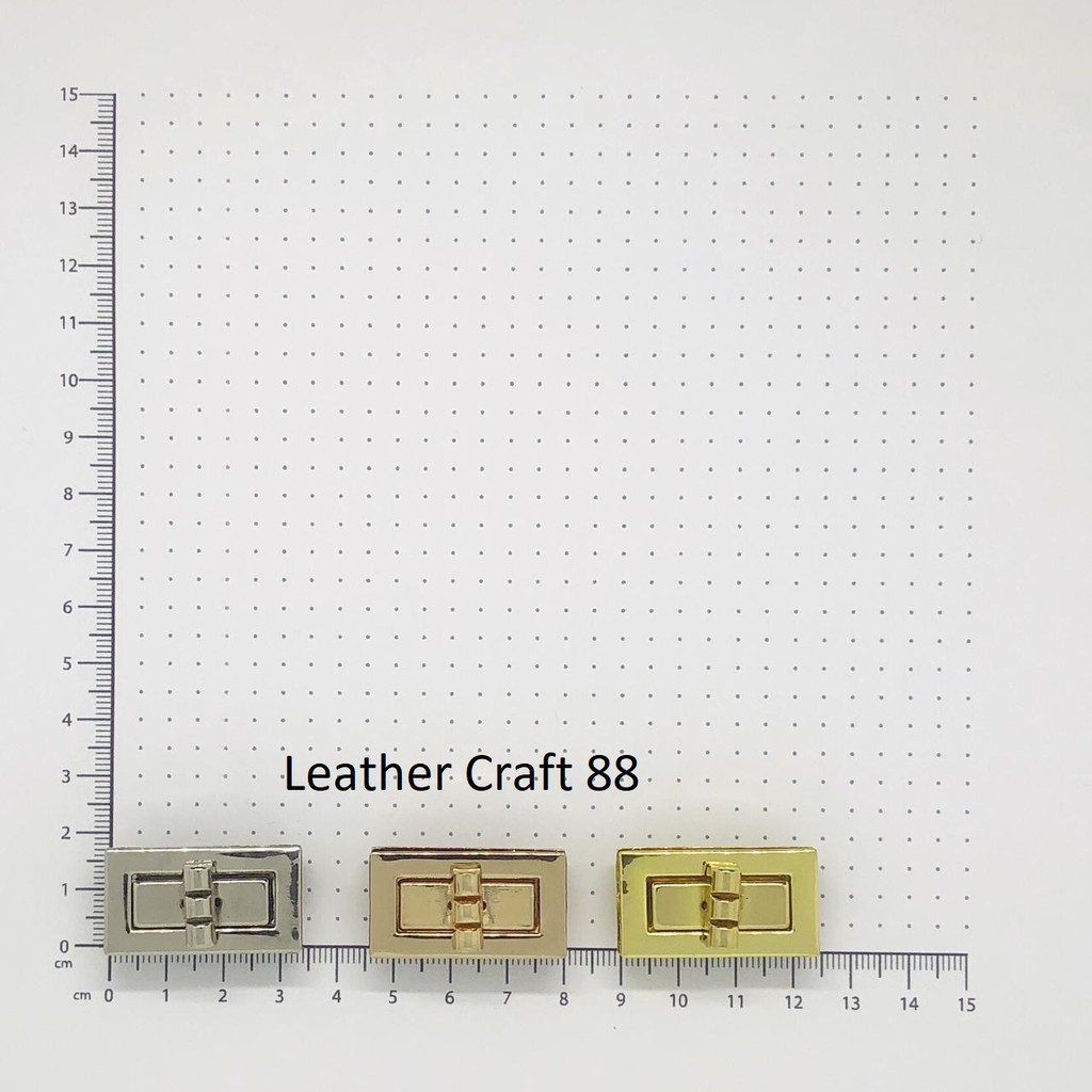 Kunci Tas Kotak/ Kunci Putar / Kancing Putar 3 cm