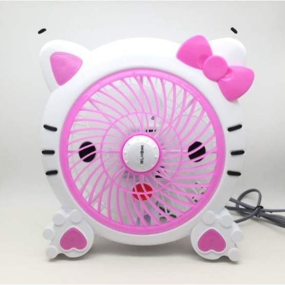 Kipas Karakter Hellokitty Box Fan Welhome 10 inch WH 170H SNI