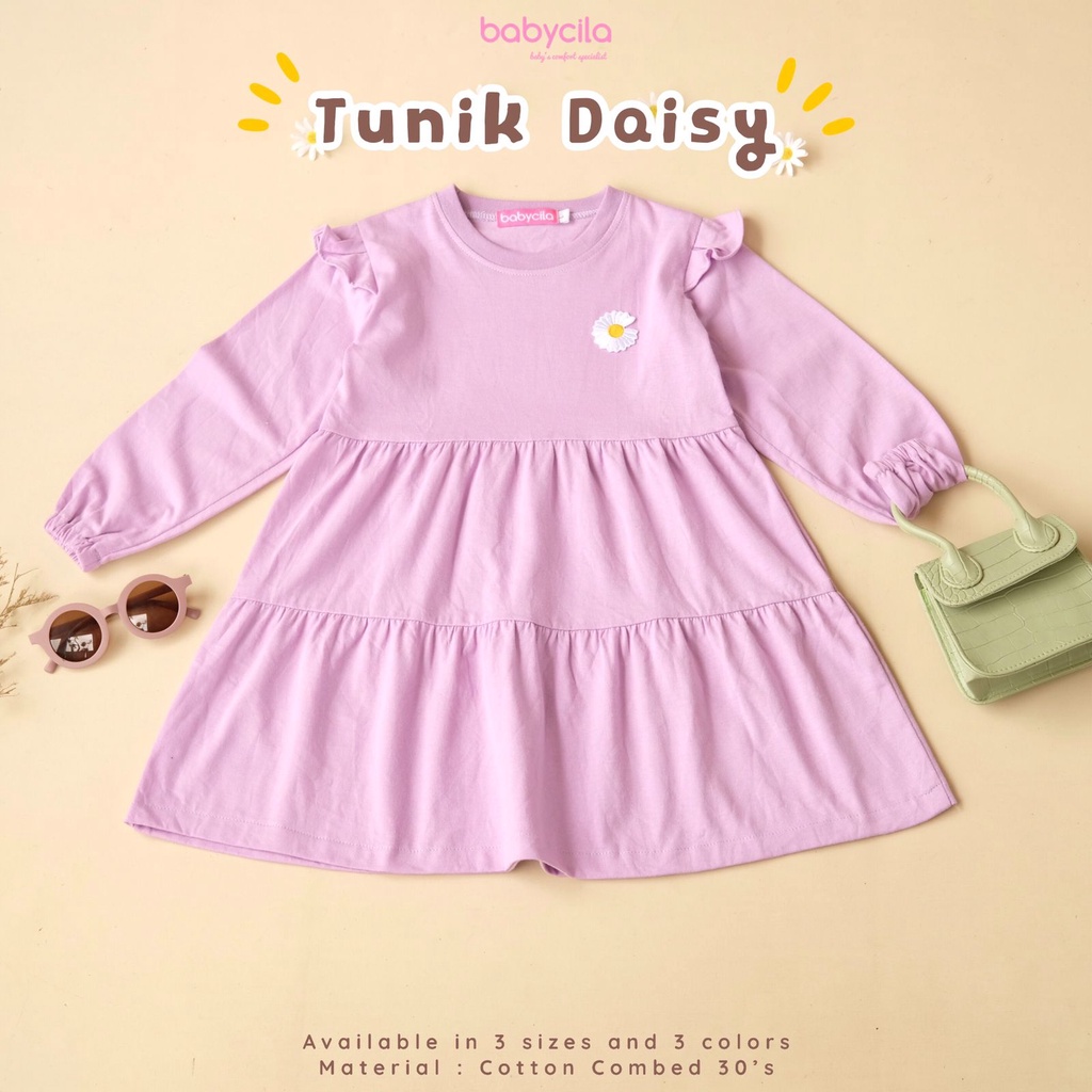 Babycila Tunik Daisy  Bahan Kaos Combed 30s Anak Perempuan 1-6th