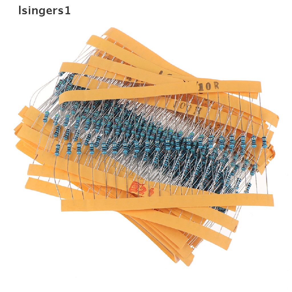 (lsingers1) 600pcs 30 Jenis Resistor Metal Film 1 / 4W 1%