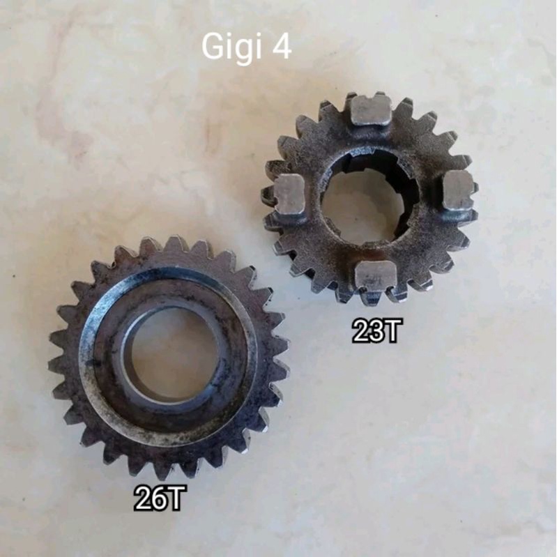 Original Set Gigi 4 Rasio Mata 23 26 T Honda GL 100 GL 125 JAPAN PNP GL Pro Series CB 100 CB 125 K1 
