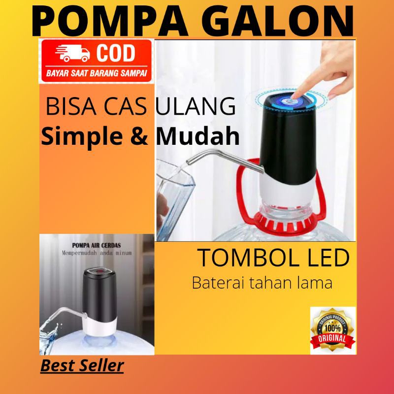 Pompa Galon Elektrik Electric otomatis Rechargeable LED SX201 SX 201 SX-201 Bisa Di