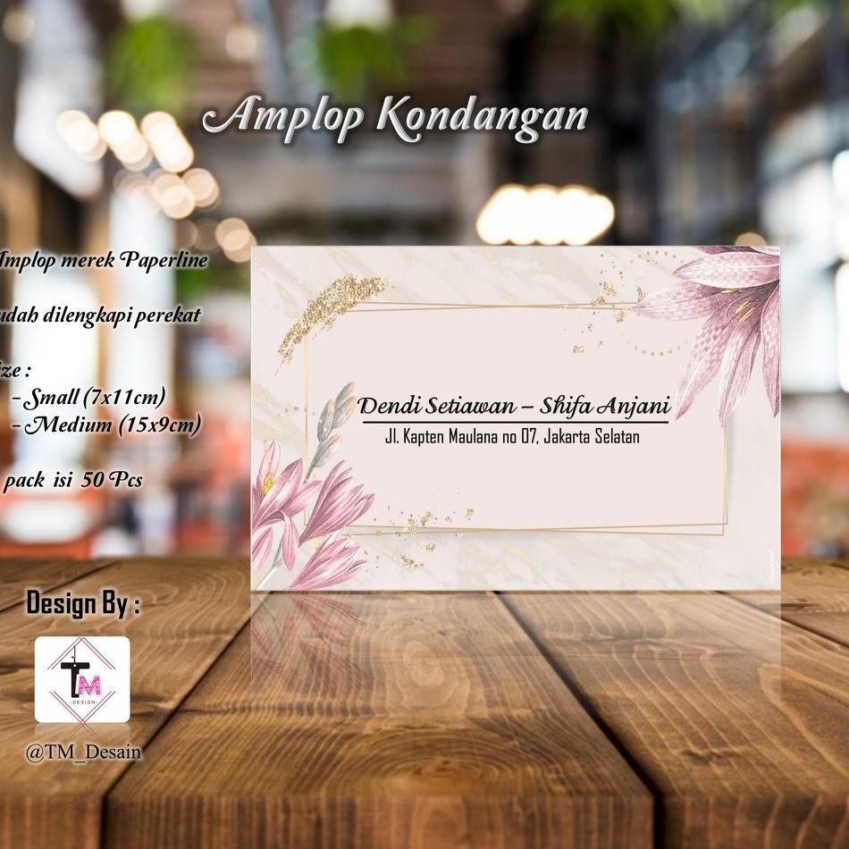 

TERLARIS Kode X3 - Amplop Kondangan / Amplop Desain / Amplop Nama - @TM_Desain isi 50pcs ♥