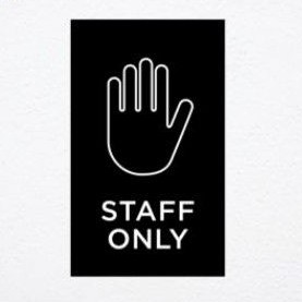 

Staf Only Sign Board Label acrylik Stiker Cuting