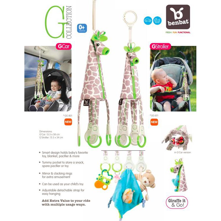 Benbat G-Collection Baby Giraffe for Stroller