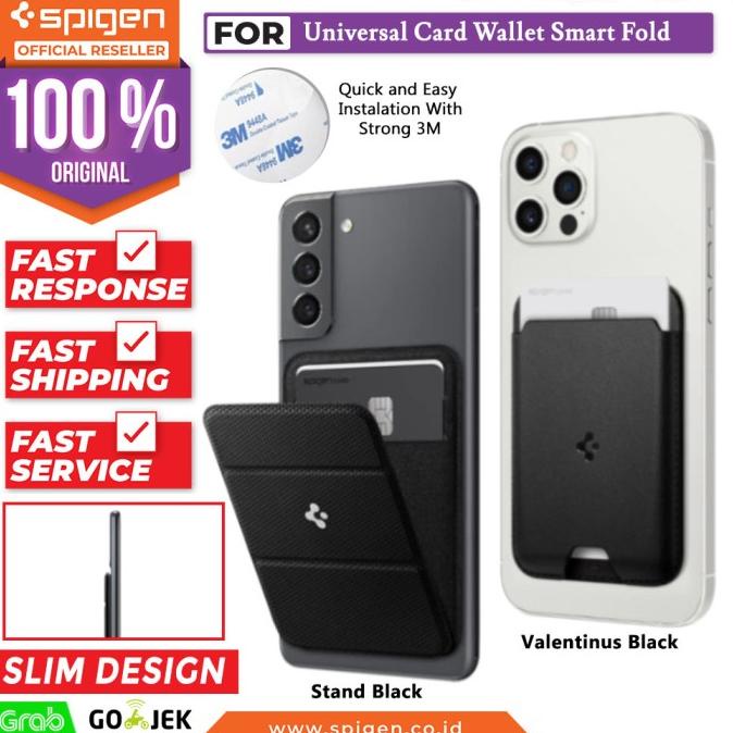 

[[COD]] Card Holder Stand Spigen Universal Card Wallet Smart Fold Dompet Kulit TERBAIK Kode 1096