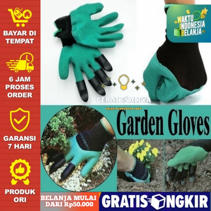 Sarung Tangan Cakar Gali Tanah Berkebun Taman Claw Garden Gloves Box