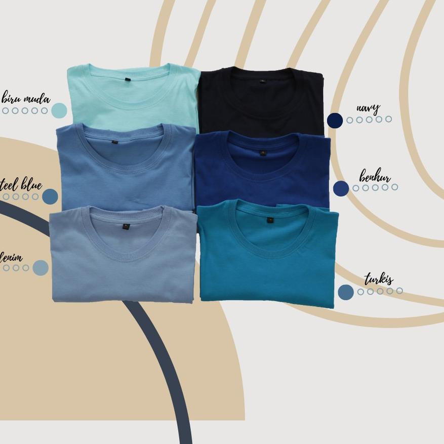 ➴ Kaos Polos Original Katun Warna Kuning kenari Mustard Ungu tua Ungu muda Pink muda ➧