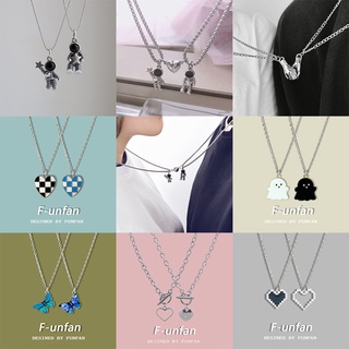 IFYOU Kalung Rantai Choker Desain Astronot Butterfly Love Warna Silver Gaya Korea Untuk Wanita