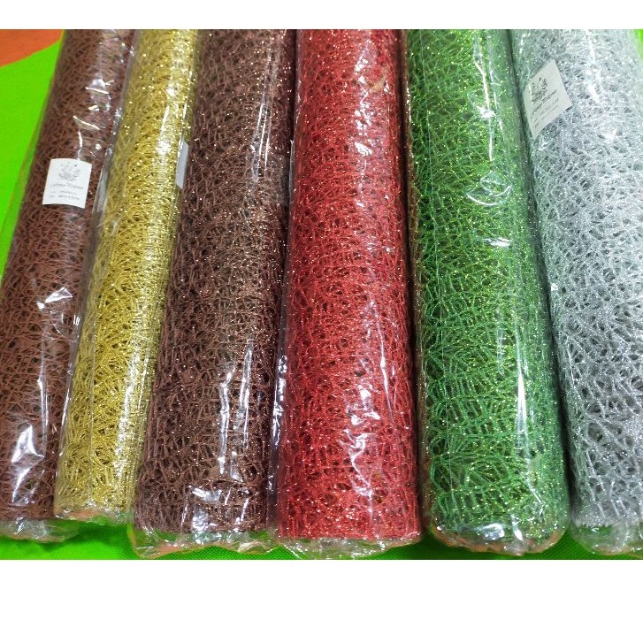 

Kain flower bunga jala besar / kain jaring besar per 50cm