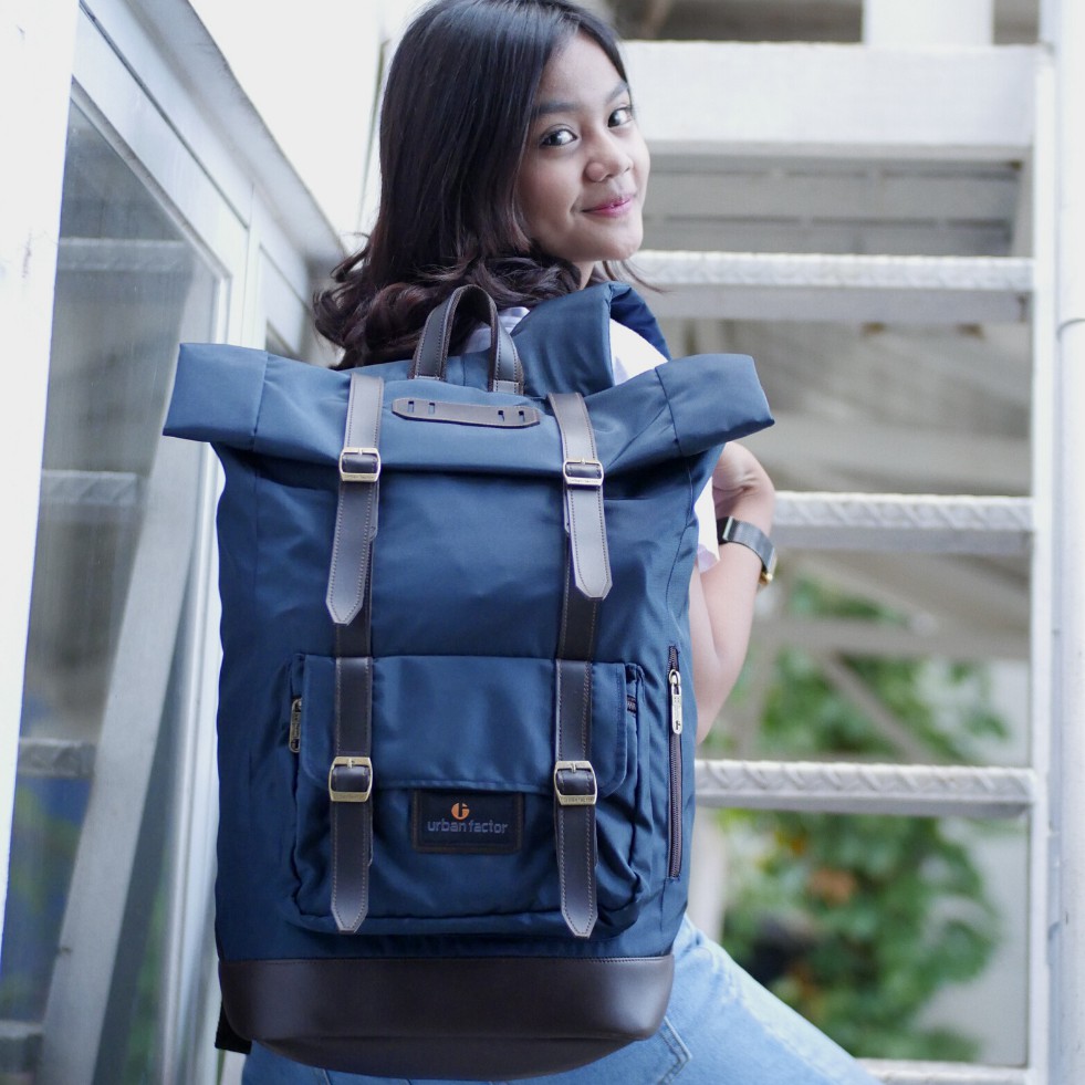 JAM SESSION NAVY |Urban Factor x FORIND|Tas Ransel Punggung Ori Bag Pria Wanita Backpack Baru Besar