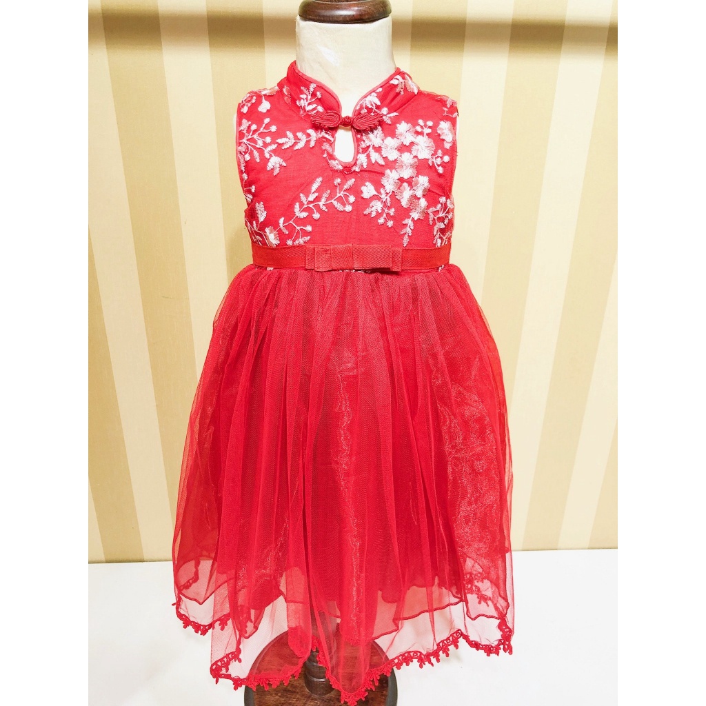 Jesi red qipao/Dress qipao anak