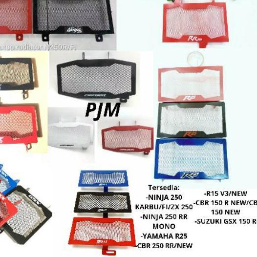 ♤ Cover Radiator Tutup Radiator Jaring Ready Motor R15 v3,Cbr150r,Cb150r,Gsx,Ninja250,R25,Cbr2Sevtwo