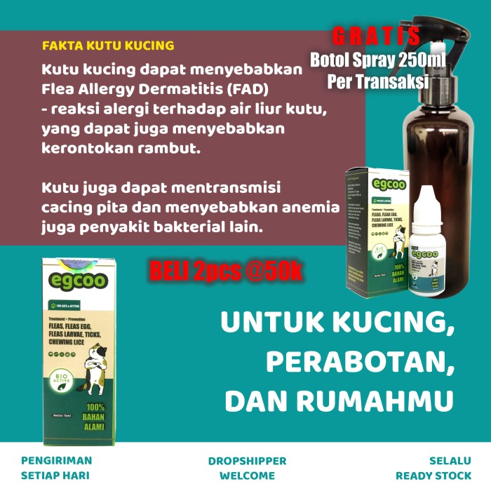 EGCOO - Obat Kutu & Jamur Kucing Ampuh Lindungi Kucing & Rumahmu