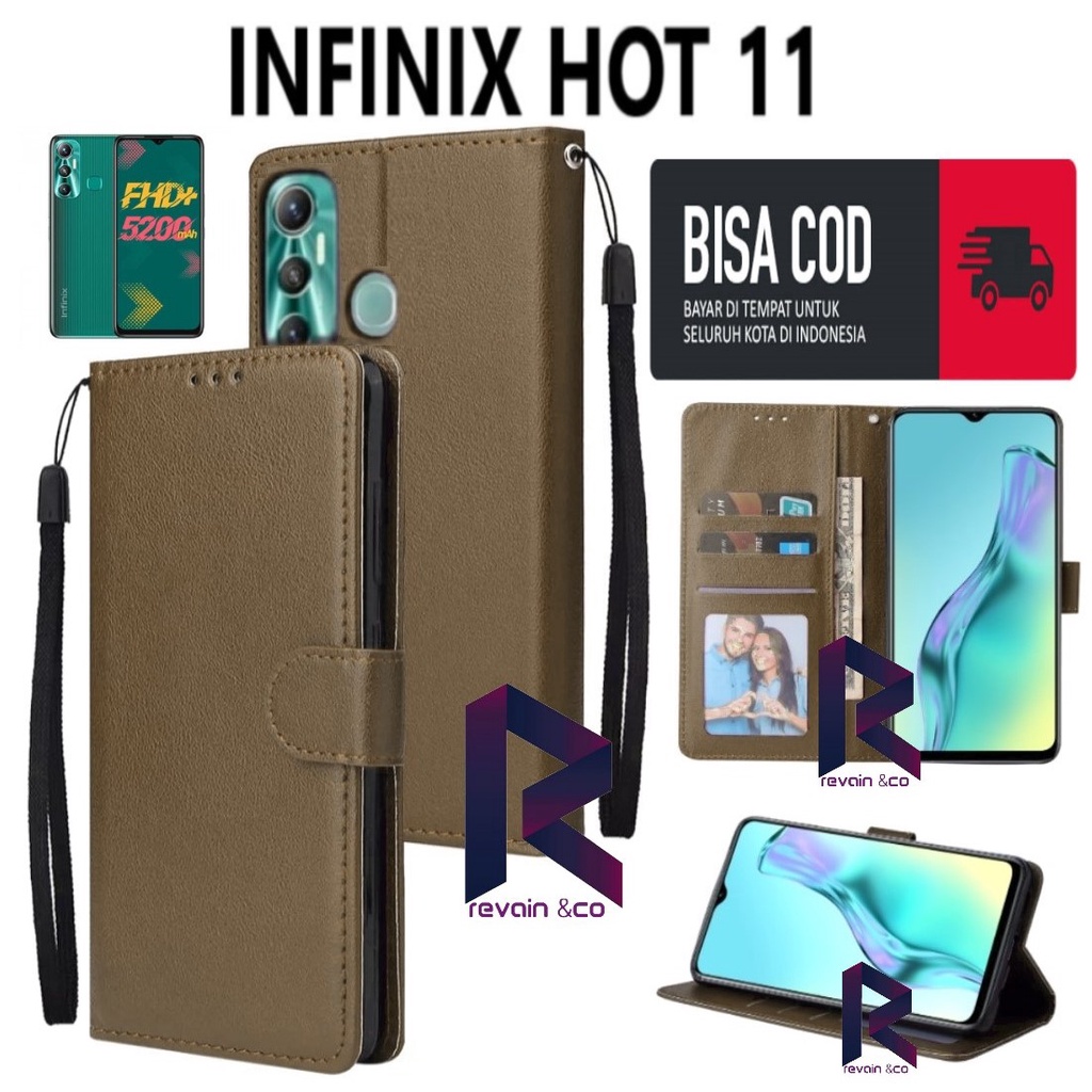 NEW INFINIX HOT 11 CASING DOMPET FLIP WALLET LEATHER KULIT PREMIUM SARUNG BUKA TUTUP FLIP CASE INFINIX HOT 11 TERBARU