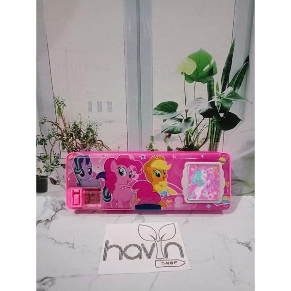 kotak pensil ada kalkulator/pencil case KALKULATOR/TEMPAT PENSIL MAGNET KALKULATOR-PONY MAKALBESAR