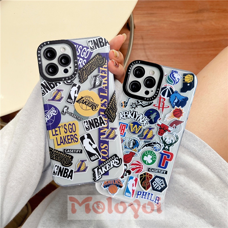 Soft Case Tpu Motif NBA Lakers Untuk IPhone 7 8 Plus 11 13 12 Pro Max XR X XS Max 6 6s Plus SE 2020