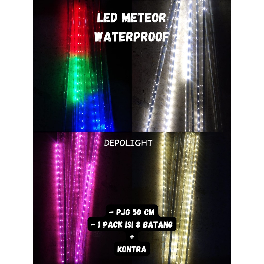 Lampu Hias Hujan Meteor 50 cm 8 Batang / Lampu Hias TUMBLR