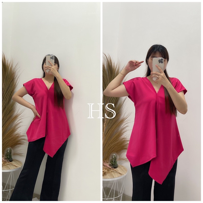 BLOUSE VALERIE SCUBA FIT XXL /SCUBA TEBAL/BLOUSE SCUBA HALUS OVERSIZE-Fanta