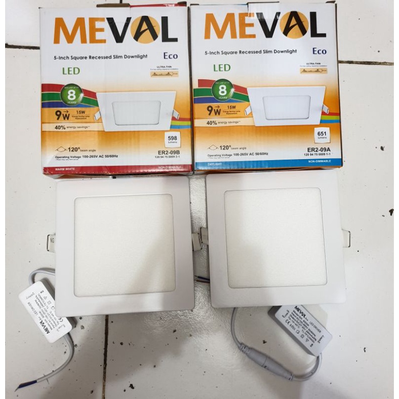 Meval Led panel IB 9w Kotak. Downlight led inbow tanam plavon 9watt