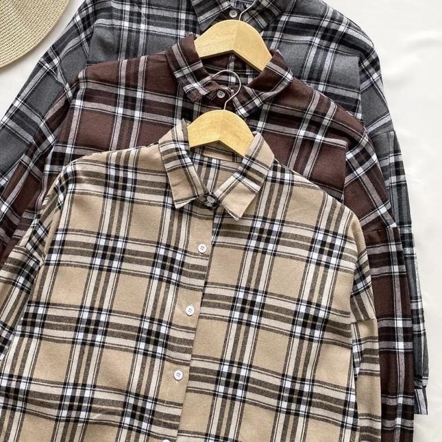 ➩ GRITTE OVERSIZE FLANEL SHIRT ❃