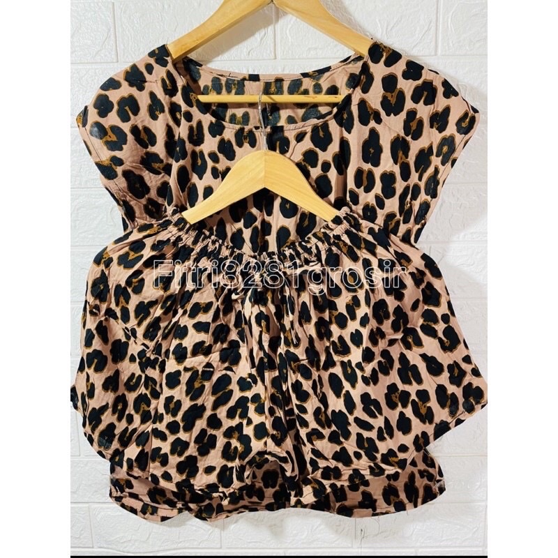 SET PENDEK Baby doll allsize bigsize JUMBO motif leopard macan dan polosi