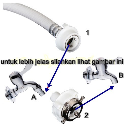 Selang Air Masuk Buat mesin Cuci (Selang Inlet) Untuk Semua Brand Mesin Cuci Ukuran 2 Meter