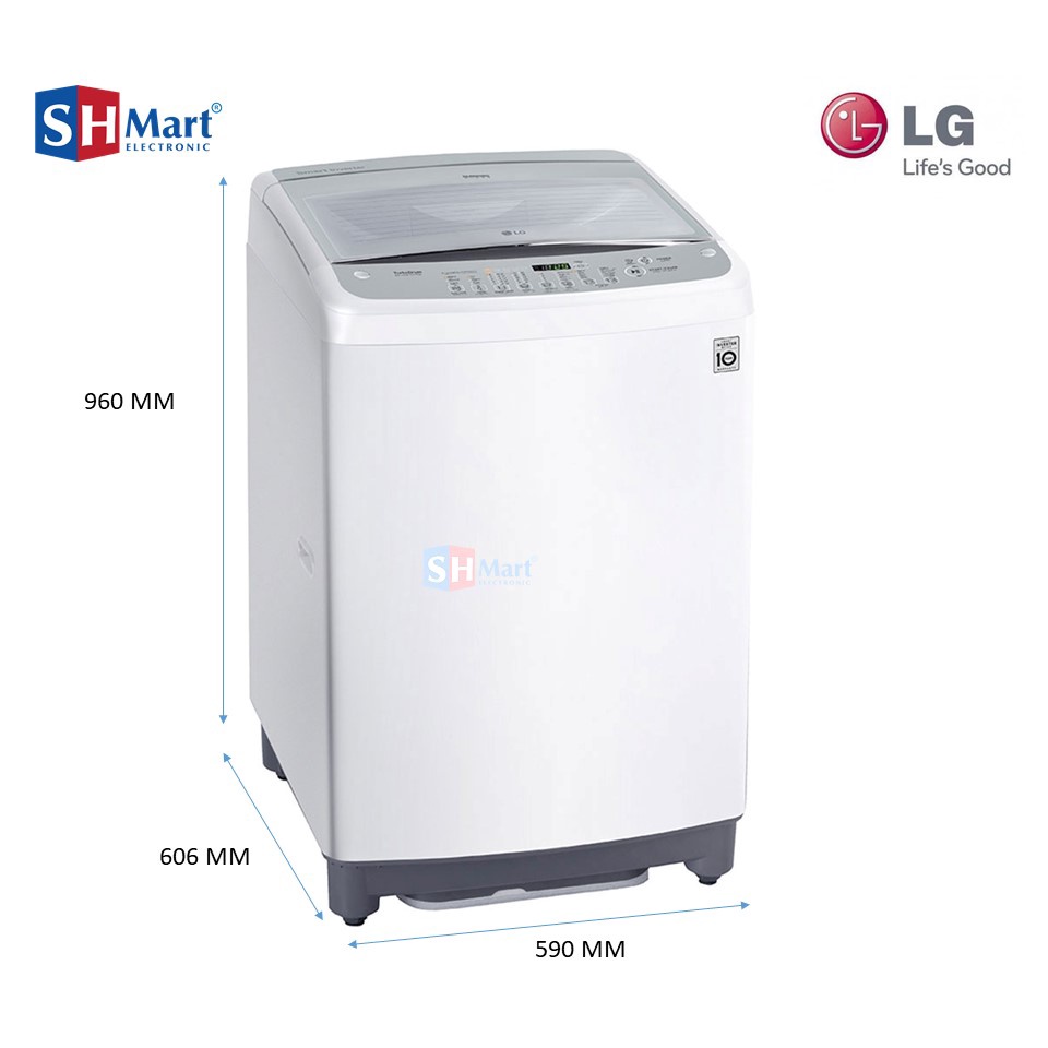 MESIN CUCI 1 TABUNG LG 12 KG INVERTER HEMAT LISTRIK T2312VS2W (MEDAN)