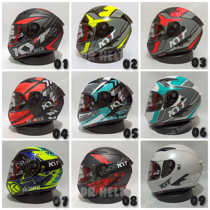 HELM KYT FALCON FR MOTIF FLAT VISOR