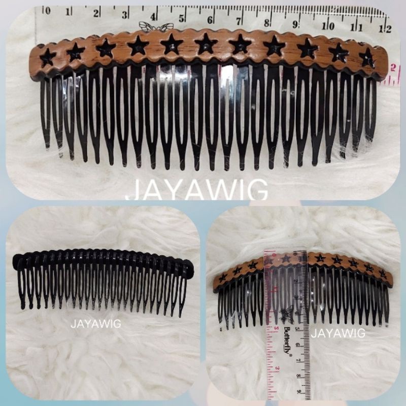 Sirkam Rambut Korea Motif Kayu 12cm