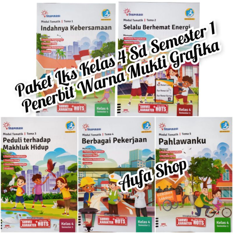 Jual Paket Lks Tema Kelas 4 Semester 1 Warna Mukti Grafika Shopee 